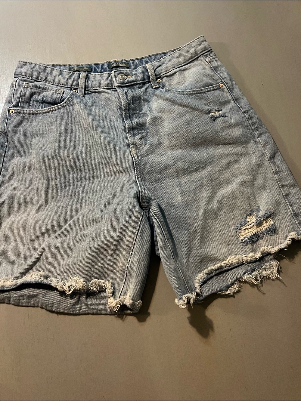 Wild Fable 100% Cotton High-Rise Distressed Denim Shorts - Size 12